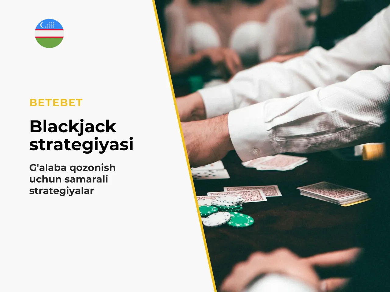 Blackjackdagi stavkalar asosiy bet, side bets