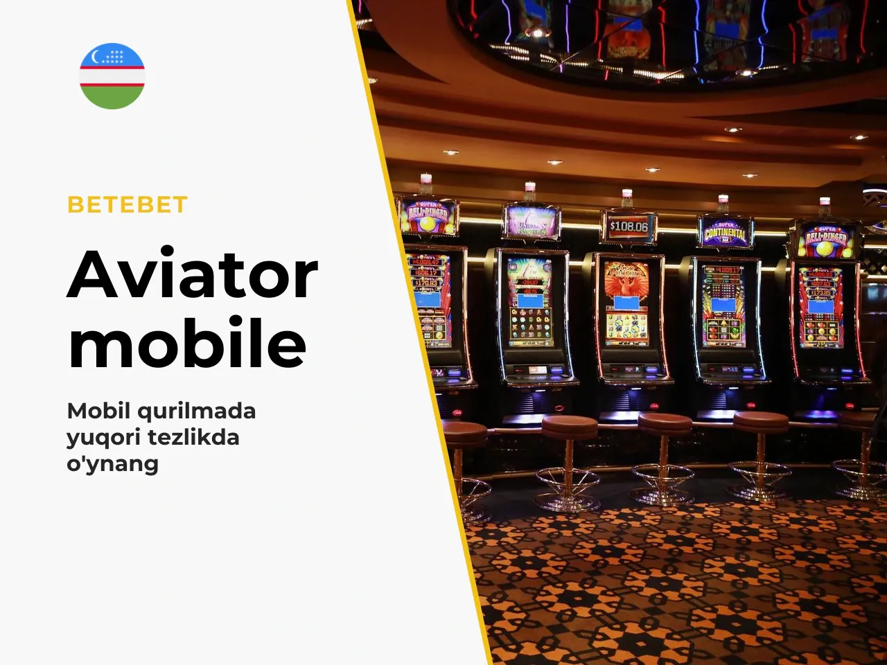 Aviator mobile telefonda o'ynash va sozlamalar
